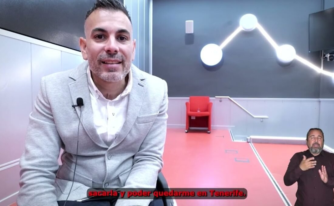 José Airán Fernández Rodríguez en un vídeo del programa de becas de Fundación ONCE
