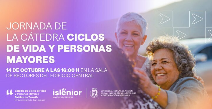 Cartel de la jornada de la ULL sobre envejecimiento activo e inclusivo