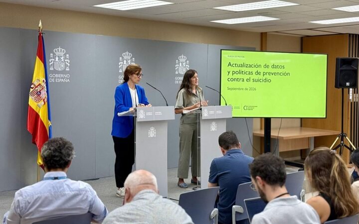Ministra de Sanidad en una comparecencia oficial sobre salud mental en septiembre de 2026